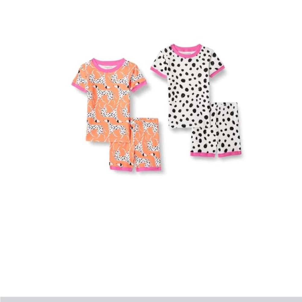 Girls Toddler Snug-Fit Cotton Pajamas Sleepwear Sets Four pieces size 2T